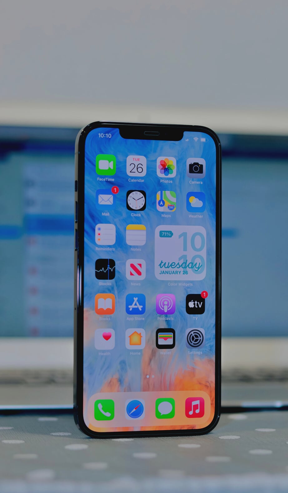 A Smartphone with Mobile Apps on Screen
